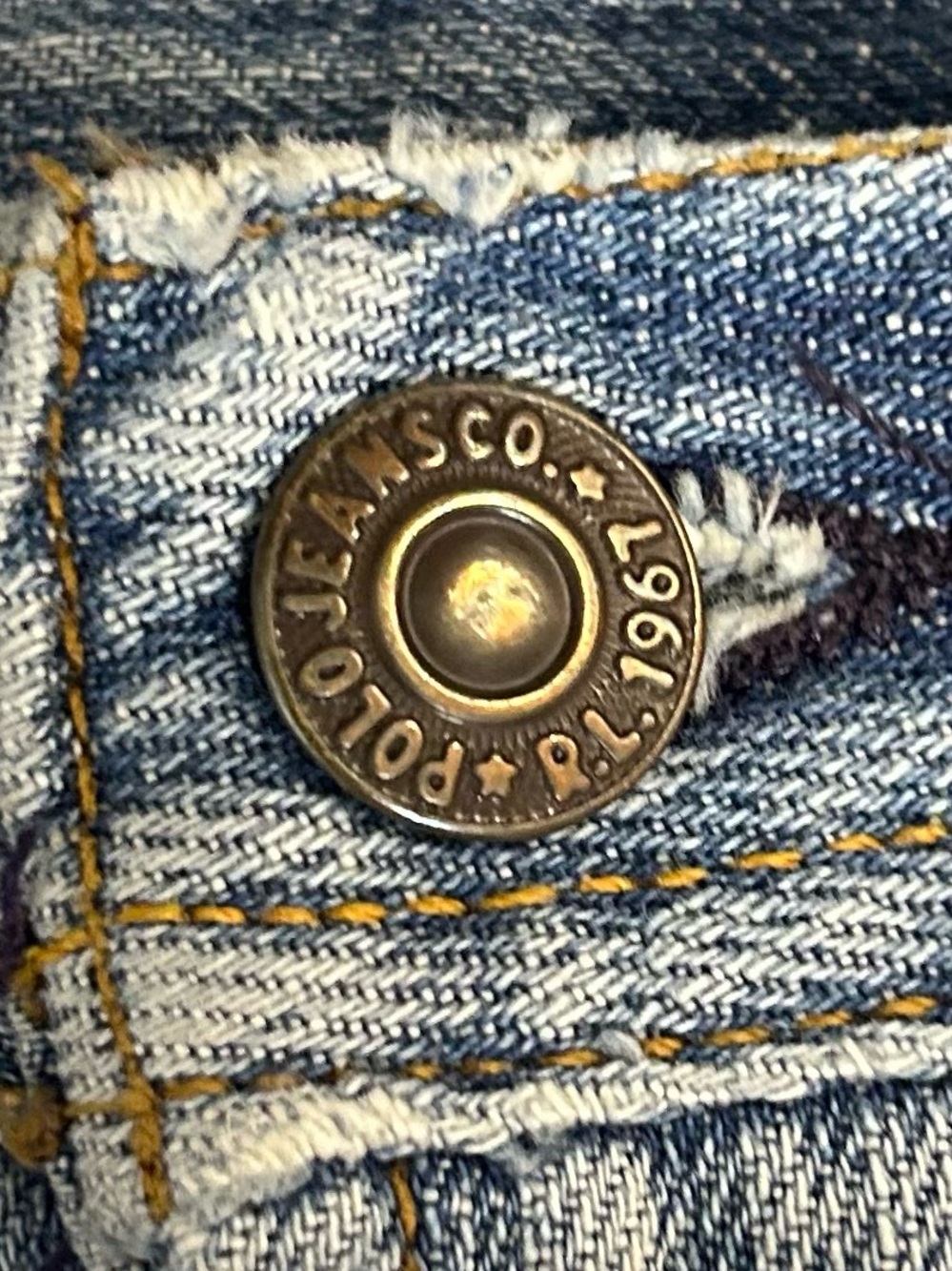 Polo by Ralph Lauren Light Blue Distressed Denim Mini Skirt - Picture 4 of 5